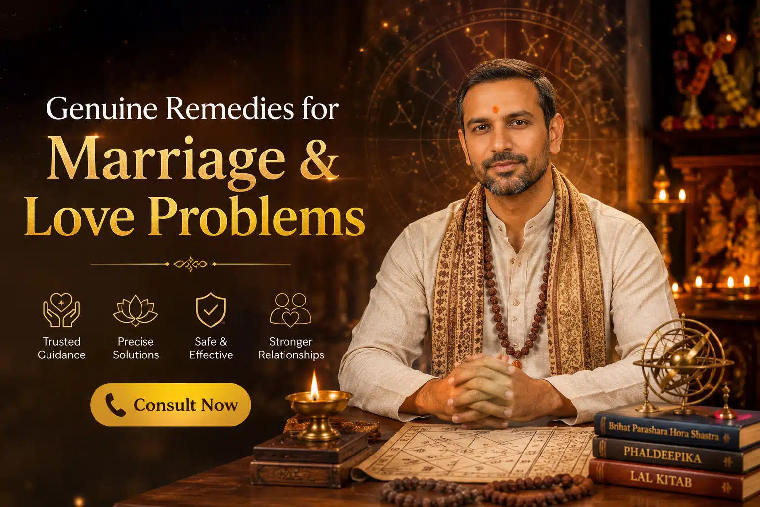 Acharya Ved Prakash providing confidential Tantrik consultation in Lucknow